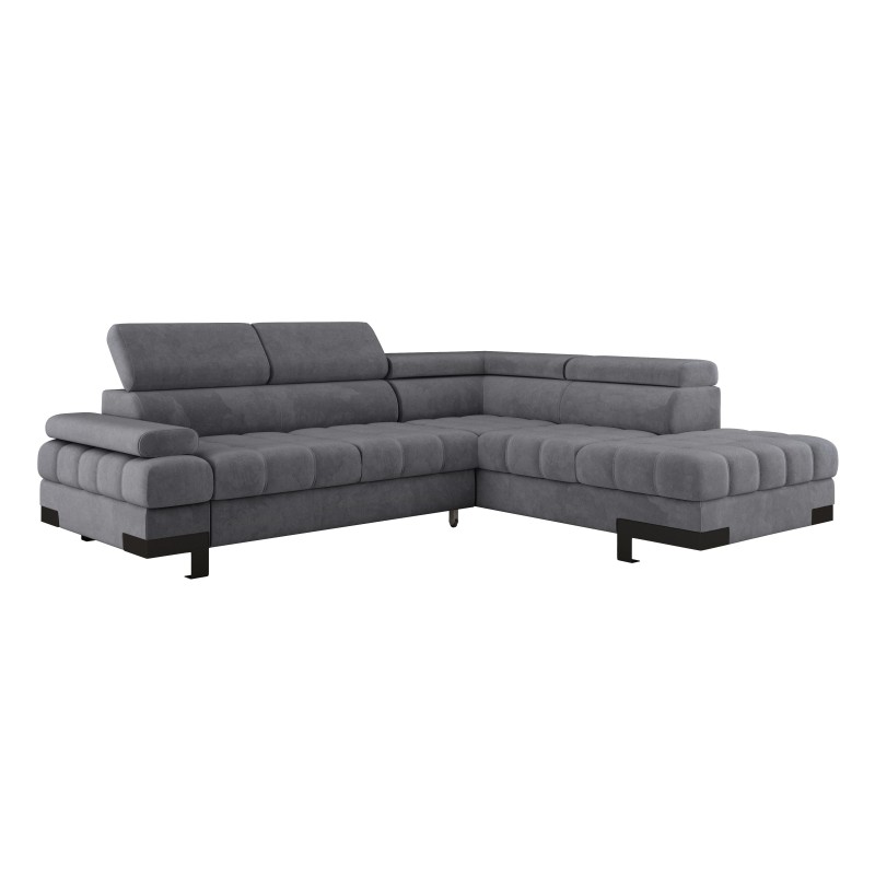 SELVA L Right-Hand Corner Sofa with Sleeping Function and SALVADOR 15 Grey Storage Compartment by VERSAL SELVA L Right-Hand Corner Sofa with Sleeping Function and SALVADOR 15 Grey Storage Compartment by VERSAL