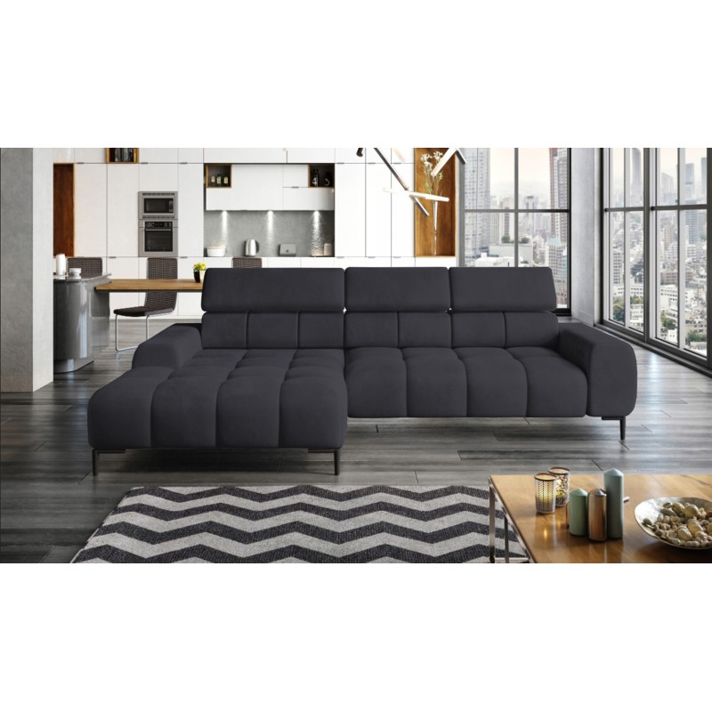 PLAZA Mini Free-standing Left-hand Corner Sofa in Monolith 97 Versailles PLAZA Mini Free-standing Left-hand Corner Sofa in Monolith 97 Versailles
