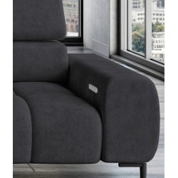 PLAZA Mini Free-standing Left-hand Corner Sofa in Monolith 97 Versailles PLAZA Mini Free-standing Left-hand Corner Sofa in Monolith 97 Versailles