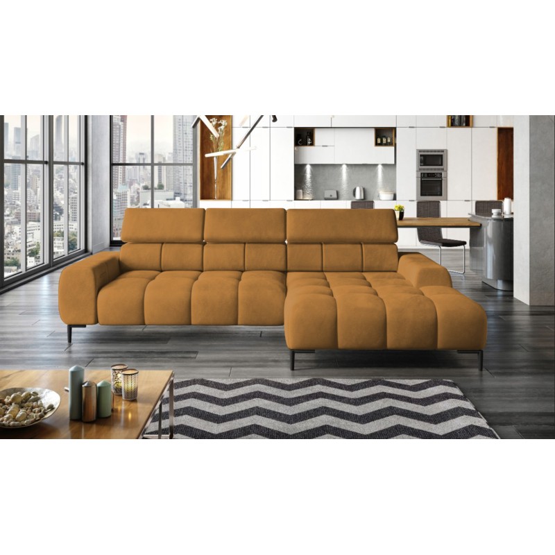 PLAZA Mini Freestanding Right-Handed Corner Sofa in Monolith 48 Versailles PLAZA Mini Freestanding Right-Handed Corner Sofa in Monolith 48 Versailles