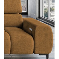 PLAZA Mini Freestanding Right-Handed Corner Sofa in Monolith 48 Versailles PLAZA Mini Freestanding Right-Handed Corner Sofa in Monolith 48 Versailles