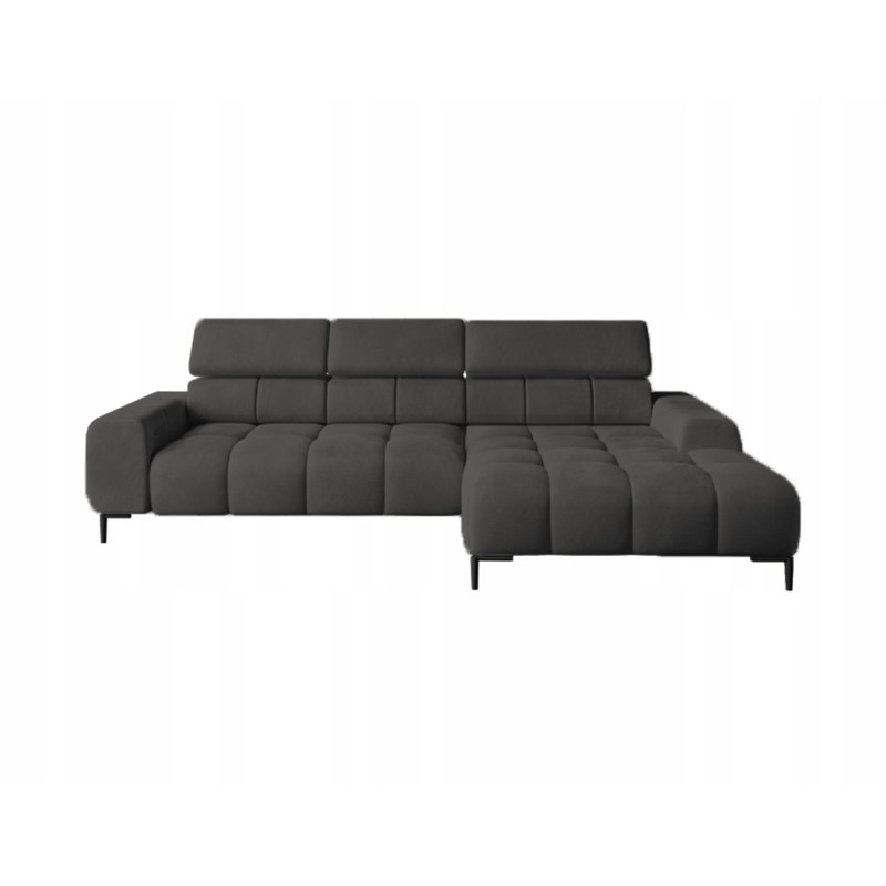 PLAZA Mini Free-standing Right-facing Corner Sofa in Monolith 95 Versailles