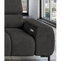 PLAZA Mini Free-standing Right-facing Corner Sofa in Monolith 95 Versailles PLAZA Mini Free-standing Right-facing Corner Sofa in Monolith 95 Versailles