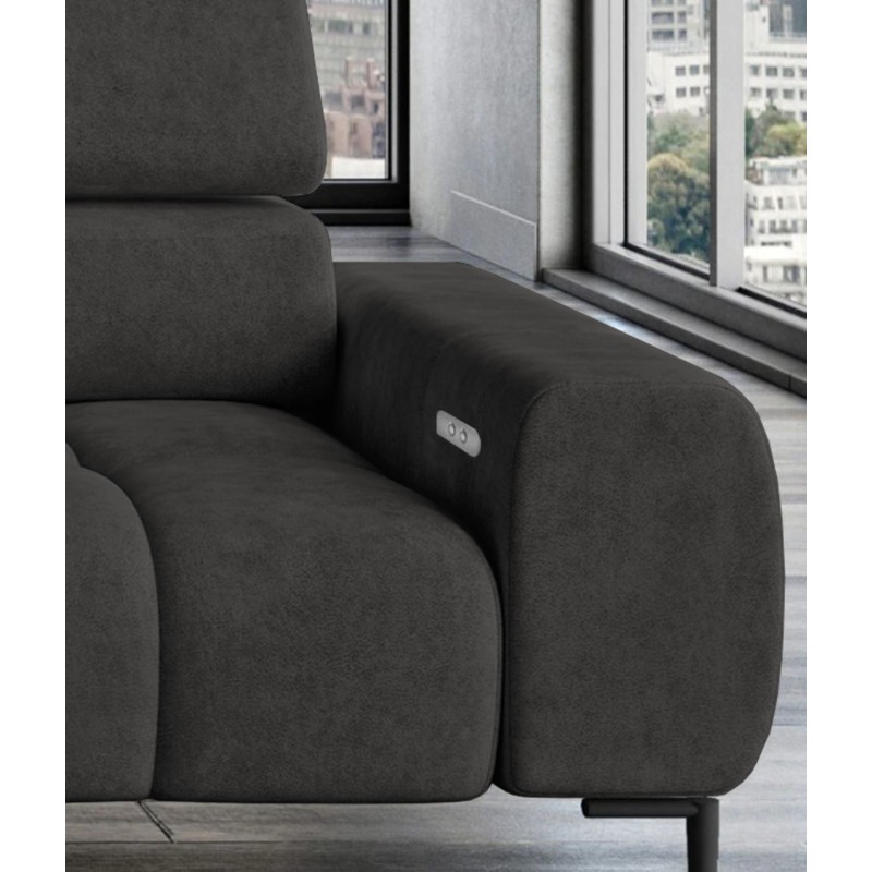 PLAZA Mini Free-standing Right-facing Corner Sofa in Monolith 95 Versailles PLAZA Mini Free-standing Right-facing Corner Sofa in Monolith 95 Versailles