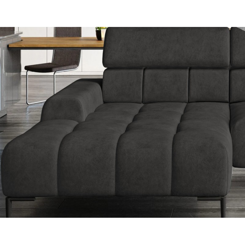 PLAZA Mini Free-standing Right-facing Corner Sofa in Monolith 95 Versailles PLAZA Mini Free-standing Right-facing Corner Sofa in Monolith 95 Versailles