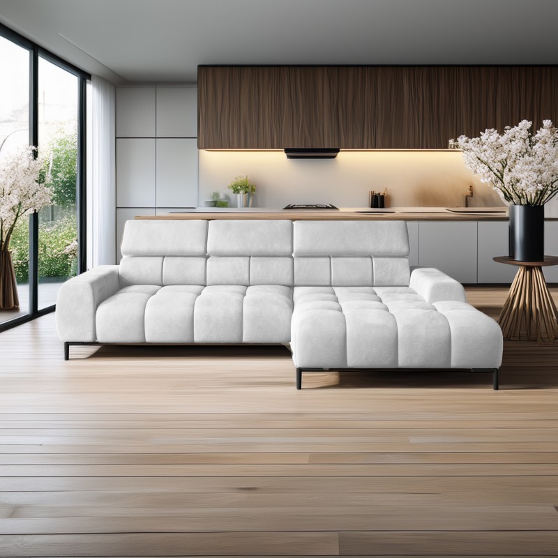 PLAZA Mini Free-Standing Right-Handed Corner Sofa in Solar 80 Versailles PLAZA Mini Free-Standing Right-Handed Corner Sofa in Solar 80 Versailles