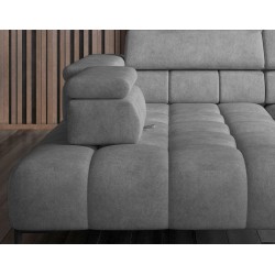 PLAZA L Free-Standing Left-Handed Corner Sofa in Monolith 84 VERSAILLES Finish PLAZA L Free-Standing Left-Handed Corner Sofa in Monolith 84 VERSAILLES Finish