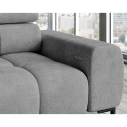 PLAZA L Free-Standing Left-Handed Corner Sofa in Monolith 84 VERSAILLES Finish PLAZA L Free-Standing Left-Handed Corner Sofa in Monolith 84 VERSAILLES Finish