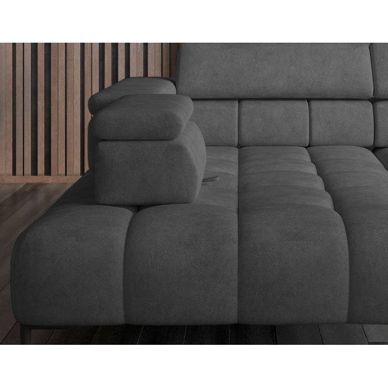 Modern PLAZA L Free-Standing Left-Hand Corner Sofa in Monolith 92 Versailles Style Modern PLAZA L Free-Standing Left-Hand Corner Sofa in Monolith 92 Versailles Style