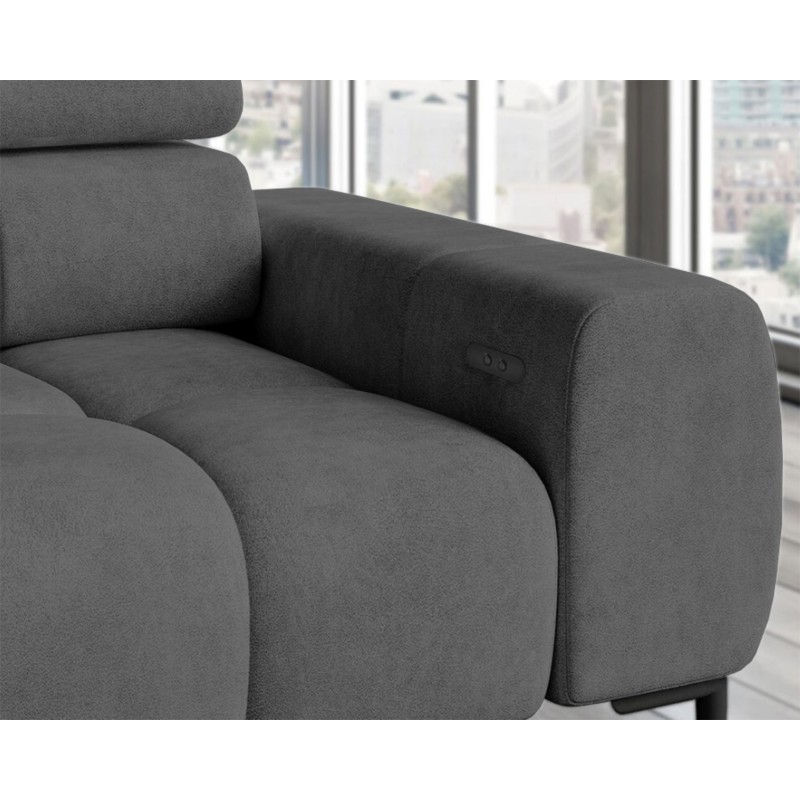 Modern PLAZA L Free-Standing Left-Hand Corner Sofa in Monolith 92 Versailles Style Modern PLAZA L Free-Standing Left-Hand Corner Sofa in Monolith 92 Versailles Style