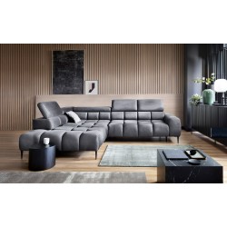 Modern PLAZA L Free-Standing Left-Hand Corner Sofa in Monolith 92 Versailles Style Modern PLAZA L Free-Standing Left-Hand Corner Sofa in Monolith 92 Versailles Style
