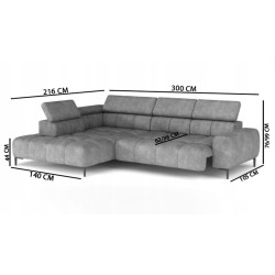 Modern PLAZA L Free-Standing Left-Hand Corner Sofa in Monolith 92 Versailles Style Modern PLAZA L Free-Standing Left-Hand Corner Sofa in Monolith 92 Versailles Style