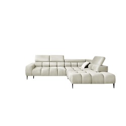 PLAZA L Free-Standing Right-Sided Corner Sofa in Monolith 02 VERSAILLES