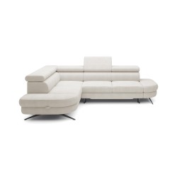 OTIS L Left-Handed Corner Sofa with Adjustable Headrests in AURORA 01 by WERSAL