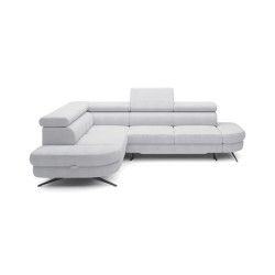 OTIS L Left-Handed Corner Sofa with Adjustable Headrests in AURORA 15 Fabric by VERSAILLES