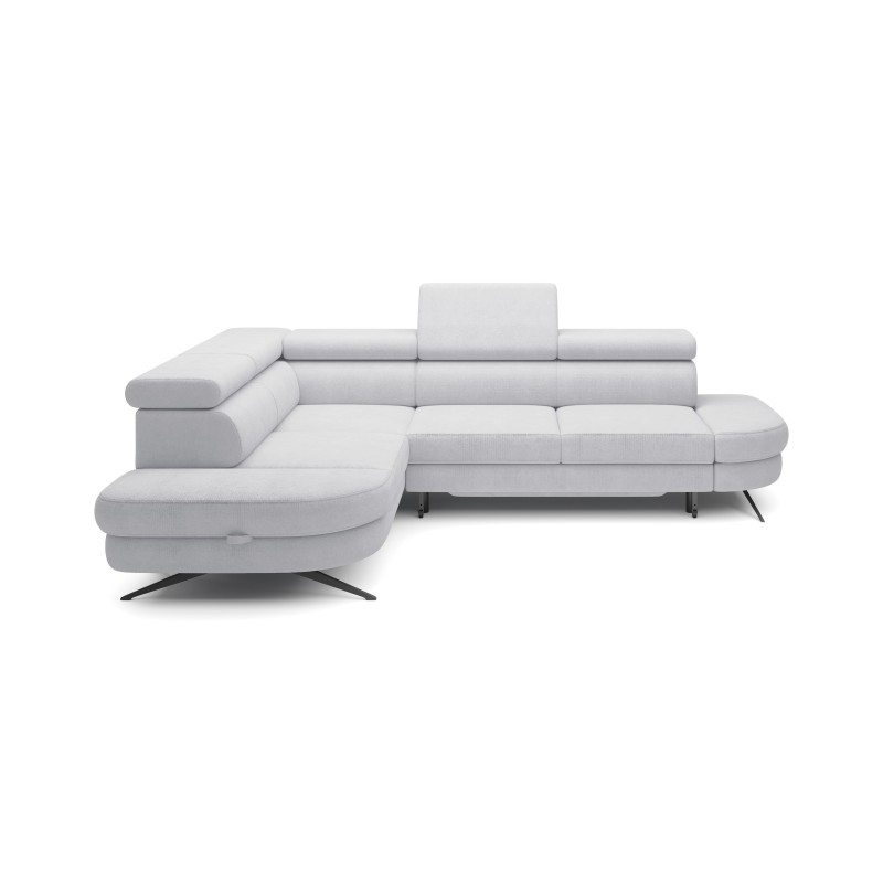 OTIS L Left-Handed Corner Sofa with Adjustable Headrests in AURORA 15 Fabric by VERSAILLES