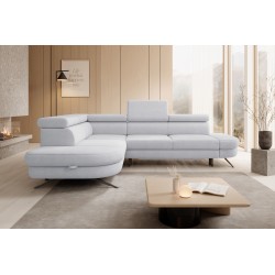 OTIS L Left-Handed Corner Sofa with Adjustable Headrests in AURORA 15 Fabric by VERSAILLES OTIS L Left-Handed Corner Sofa with Adjustable Headrests in AURORA 15 Fabric by VERSAILLES