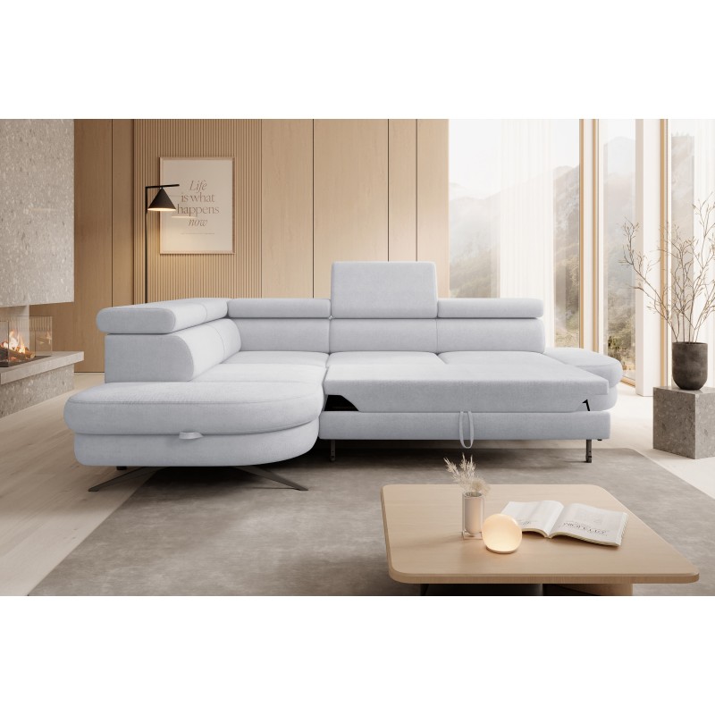 OTIS L Left-Handed Corner Sofa with Adjustable Headrests in AURORA 15 Fabric by VERSAILLES OTIS L Left-Handed Corner Sofa with Adjustable Headrests in AURORA 15 Fabric by VERSAILLES