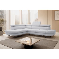 OTIS L Left-Handed Corner Sofa with Adjustable Headrests in AURORA 15 Fabric by VERSAILLES OTIS L Left-Handed Corner Sofa with Adjustable Headrests in AURORA 15 Fabric by VERSAILLES