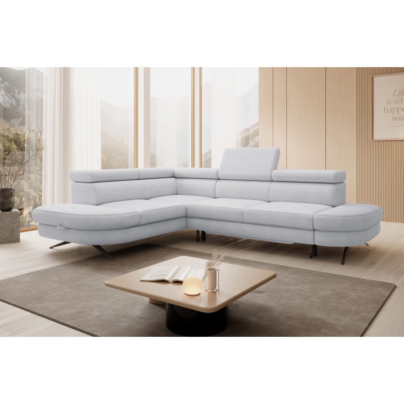 OTIS L Left-Handed Corner Sofa with Adjustable Headrests in AURORA 15 Fabric by VERSAILLES OTIS L Left-Handed Corner Sofa with Adjustable Headrests in AURORA 15 Fabric by VERSAILLES