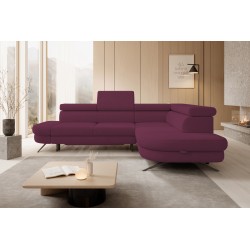 OTIS L Shaped Right-Handed Free-Standing Corner Sofa with Adjustable Headrests in AURORA 09 Fabric - Versailles Edition OTIS L Shaped Right-Handed Free-Standing Corner Sofa with Adjustable Headrests in AURORA 09 Fabric - Versailles Edition