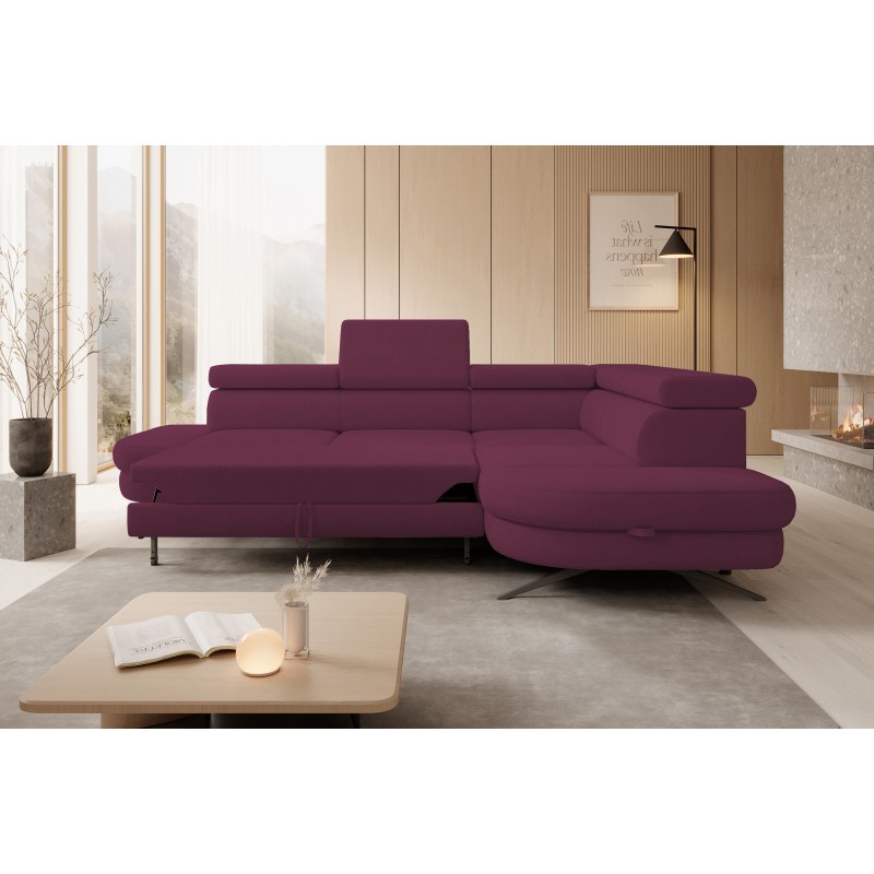 OTIS L Shaped Right-Handed Free-Standing Corner Sofa with Adjustable Headrests in AURORA 09 Fabric - Versailles Edition OTIS L Shaped Right-Handed Free-Standing Corner Sofa with Adjustable Headrests in AURORA 09 Fabric - Versailles Edition
