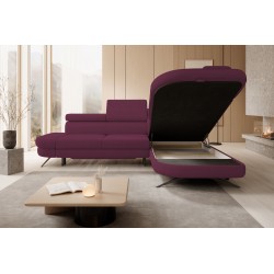OTIS L Shaped Right-Handed Free-Standing Corner Sofa with Adjustable Headrests in AURORA 09 Fabric - Versailles Edition OTIS L Shaped Right-Handed Free-Standing Corner Sofa with Adjustable Headrests in AURORA 09 Fabric - Versailles Edition
