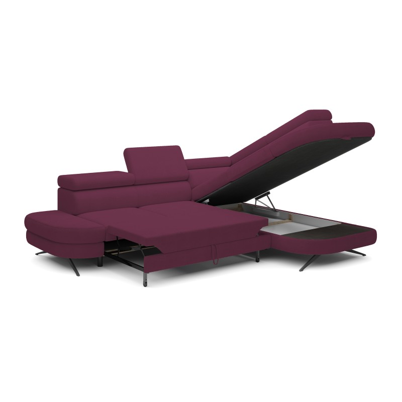 OTIS L Shaped Right-Handed Free-Standing Corner Sofa with Adjustable Headrests in AURORA 09 Fabric - Versailles Edition OTIS L Shaped Right-Handed Free-Standing Corner Sofa with Adjustable Headrests in AURORA 09 Fabric - Versailles Edition