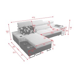 Prestige I Corner Sofa with Sleeping Function – Elegance and Functionality | [Your Company]