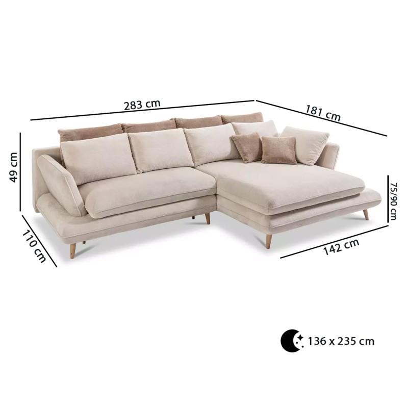 MONTE Left-Hand Corner Sofa with Sleep Function, Storage and Cushions, Sorriso 01 Anthracite WERSAL Edition MONTE Left-Hand Corner Sofa with Sleep Function, Storage and Cushions, Sorriso 01 Anthracite WERSAL Edition