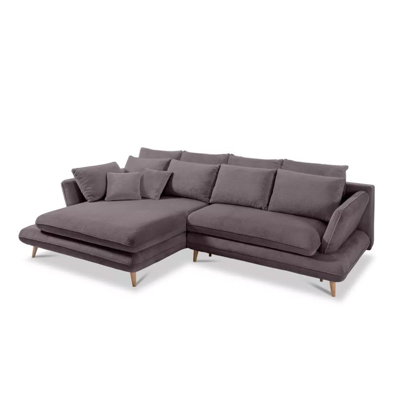 MONTE Left-Handed Corner Sofa w/ Sleep Function, Storage, Cushions – Modernistic Elegance in Dark Grey