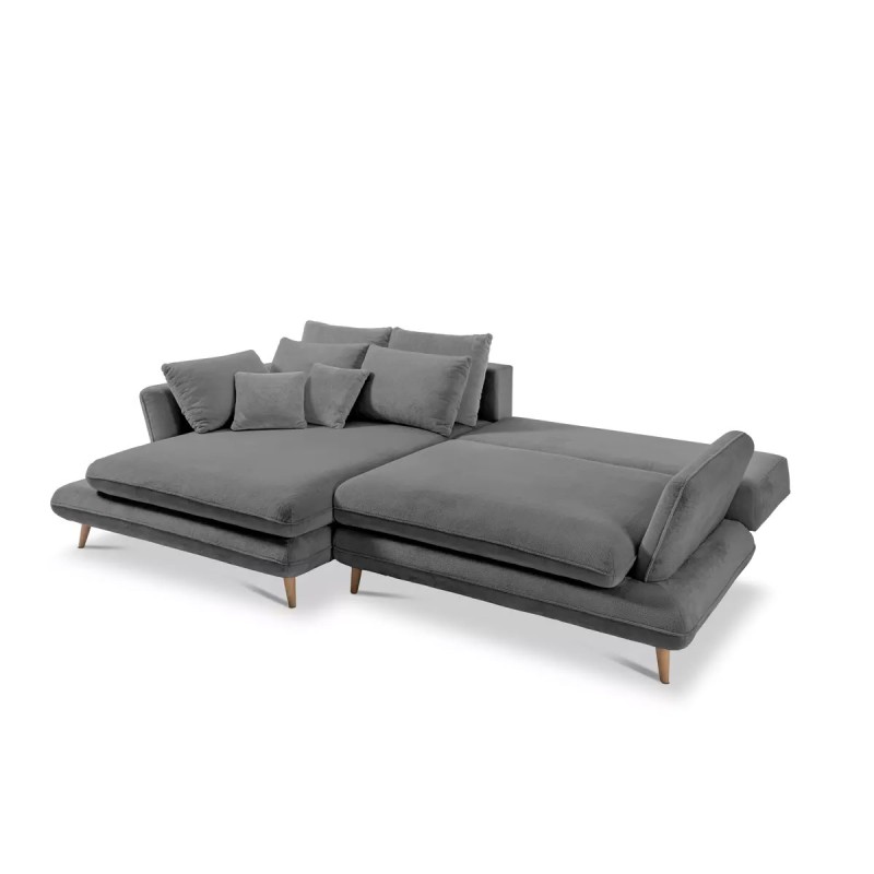 MONTE Left-Handed Corner Sofa with Sleeping Function, Storage Compartment and Cushions, Sorriso 04 Grey VERSAILLES MONTE Left-Handed Corner Sofa with Sleeping Function, Storage Compartment and Cushions, Sorriso 04 Grey VERSAILLES