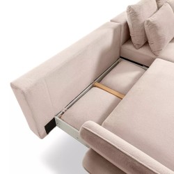 MONTE Left-Handed Corner Sofa with Sleeping Function, Storage Compartment and Cushions, Sorriso 06 Cream VERSAILLES MONTE Left-Handed Corner Sofa with Sleeping Function, Storage Compartment and Cushions, Sorriso 06 Cream VERSAILLES