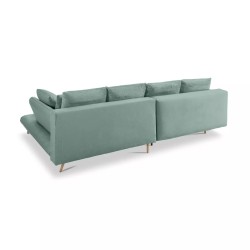 MONTE Left-Hand Corner Sofa with Sleep Function, Storage and Pillows, Sorriso 08 Mint WERSAL MONTE Left-Hand Corner Sofa with Sleep Function, Storage and Pillows, Sorriso 08 Mint WERSAL