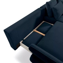 MONTE Left-Handed Corner Sofa with Sleeping Function, Storage and Pillows, Sorriso 13 Blue VERSAILLES MONTE Left-Handed Corner Sofa with Sleeping Function, Storage and Pillows, Sorriso 13 Blue VERSAILLES