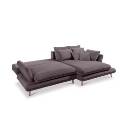 MONTE Right-Handed Corner Sofa with Sleeping Function, Storage, and Cushions, Sorriso 03 in Warm Grey WERSAL Edition MONTE Right-Handed Corner Sofa with Sleeping Function, Storage, and Cushions, Sorriso 03 in Warm Grey WERSAL Edition