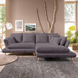 MONTE Right-Handed Corner Sofa with Sleeping Function, Storage, and Cushions, Sorriso 03 in Warm Grey WERSAL Edition MONTE Right-Handed Corner Sofa with Sleeping Function, Storage, and Cushions, Sorriso 03 in Warm Grey WERSAL Edition