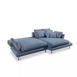MONTE Right-Hand Corner Sofa with Sleeping Function in Sorriso 07 Light Blue MONTE Right-Hand Corner Sofa with Sleeping Function in Sorriso 07 Light Blue