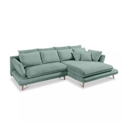 MONTE Right-Handed Corner Sofa with Sleep Function, Storage and Cushions, Mint Sorriso 08 VERSAILLES Edition