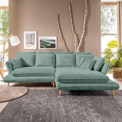MONTE Right-Handed Corner Sofa with Sleep Function, Storage and Cushions, Mint Sorriso 08 VERSAILLES Edition MONTE Right-Handed Corner Sofa with Sleep Function, Storage and Cushions, Mint Sorriso 08 VERSAILLES Edition