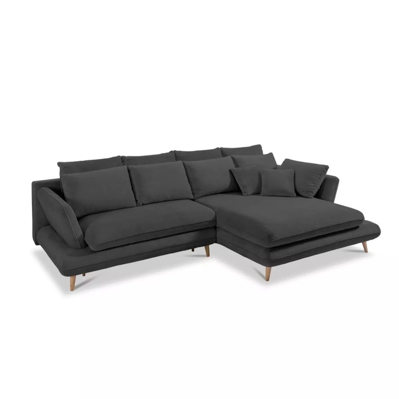 MONTE Right-Hand Corner Sofa with Sleep Function, Storage and Pillows, Sorriso 20 Dark Grey VERSAILLES MONTE Right-Hand Corner Sofa with Sleep Function, Storage and Pillows, Sorriso 20 Dark Grey VERSAILLES