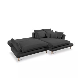 MONTE Right-Hand Corner Sofa with Sleep Function, Storage and Pillows, Sorriso 20 Dark Grey VERSAILLES MONTE Right-Hand Corner Sofa with Sleep Function, Storage and Pillows, Sorriso 20 Dark Grey VERSAILLES
