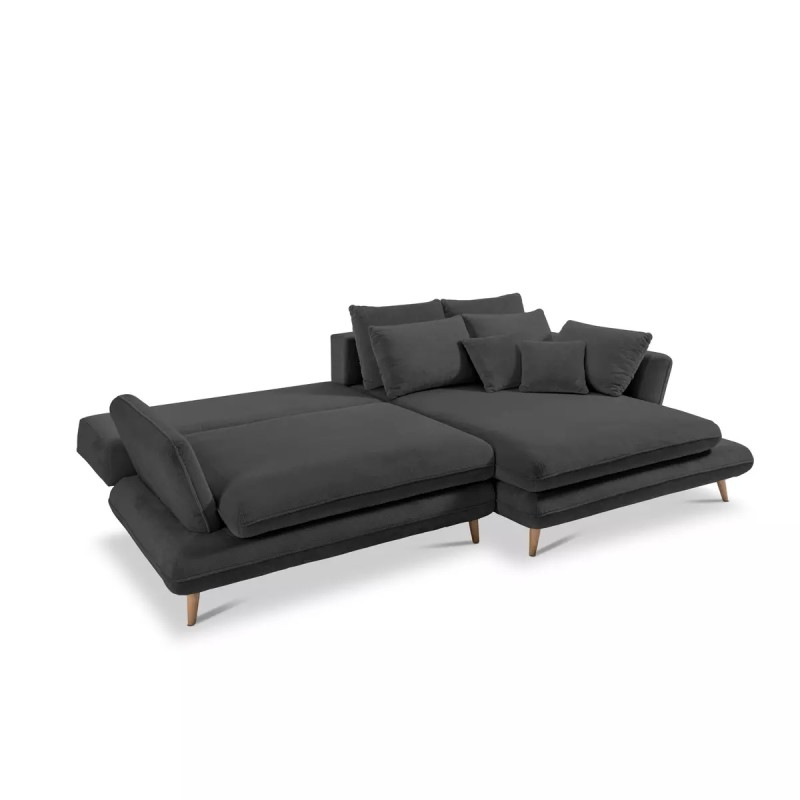 MONTE Right-Hand Corner Sofa with Sleep Function, Storage and Pillows, Sorriso 20 Dark Grey VERSAILLES MONTE Right-Hand Corner Sofa with Sleep Function, Storage and Pillows, Sorriso 20 Dark Grey VERSAILLES