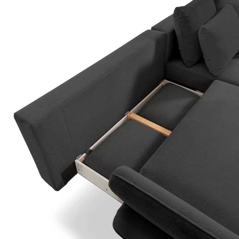 MONTE Right-Hand Corner Sofa with Sleep Function, Storage and Pillows, Sorriso 20 Dark Grey VERSAILLES MONTE Right-Hand Corner Sofa with Sleep Function, Storage and Pillows, Sorriso 20 Dark Grey VERSAILLES