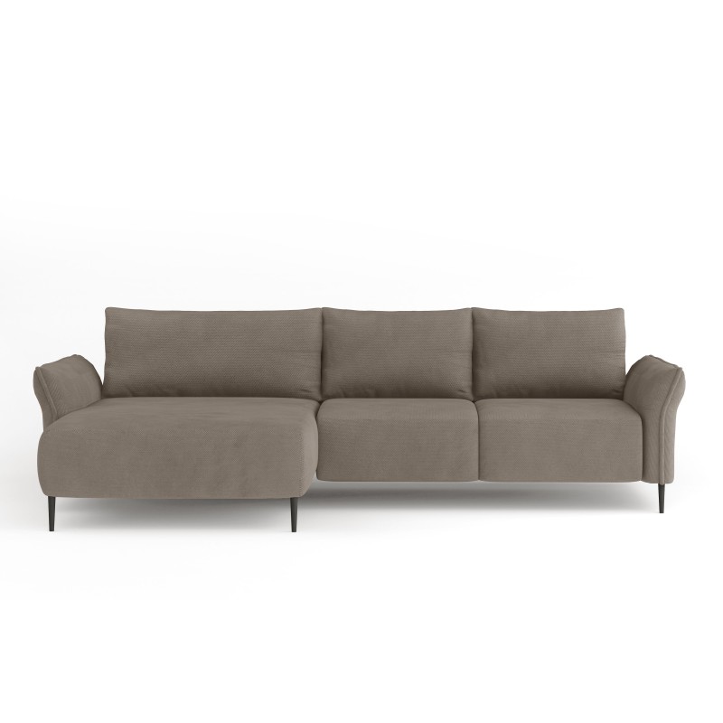"LUIS Left-Handed Corner Set with Sleeping Function, Storage Compartment, and CURIO 11 Cappuccino Pillows - VERSAILLES Series" "LUIS Left-Handed Corner Set with Sleeping Function, Storage Compartment, and CURIO 11 Cappuccino Pillows - VERSAILLES Series"