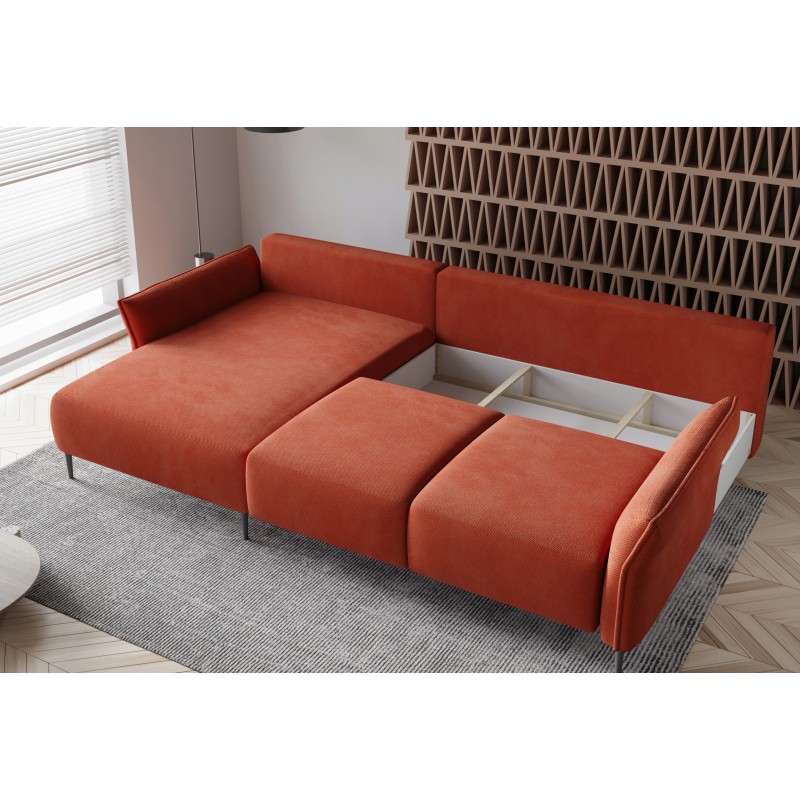 LUIS Left-Handed Corner Set with Sleep Function, Storage, and CURIO 37 Turquoise Pillows - VERSAILLES Edition LUIS Left-Handed Corner Set with Sleep Function, Storage, and CURIO 37 Turquoise Pillows - VERSAILLES Edition