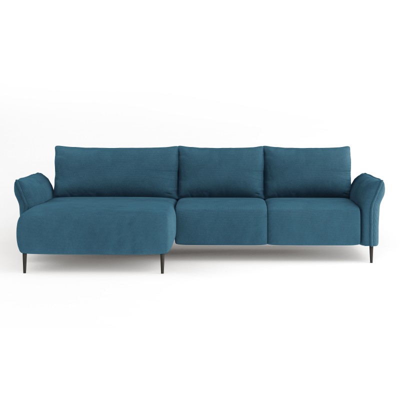 LUIS Left-Handed Corner Set with Sleep Function, Storage and CURIO 74 Blue Cushions by WERSAL LUIS Left-Handed Corner Set with Sleep Function, Storage and CURIO 74 Blue Cushions by WERSAL