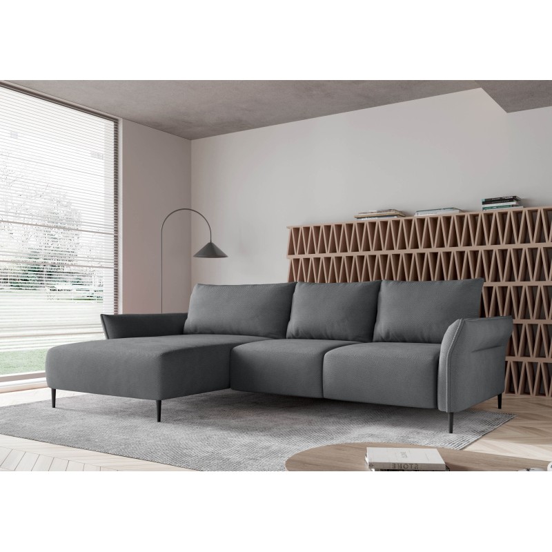 LUIS Left-Handed Corner Set with Sleep Function, Storage, and CURIO 83 Grey Cushions by WERSAL LUIS Left-Handed Corner Set with Sleep Function, Storage, and CURIO 83 Grey Cushions by WERSAL