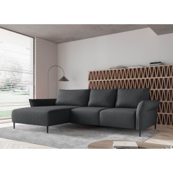 "LUIS Left-Handed Corner Suite with Sleep Function, Storage and CURIO 93 Charcoal Cushions by WERSAL" "LUIS Left-Handed Corner Suite with Sleep Function, Storage and CURIO 93 Charcoal Cushions by WERSAL"