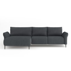 "LUIS Left-Handed Corner Suite with Sleep Function, Storage and CURIO 93 Charcoal Cushions by WERSAL" "LUIS Left-Handed Corner Suite with Sleep Function, Storage and CURIO 93 Charcoal Cushions by WERSAL"